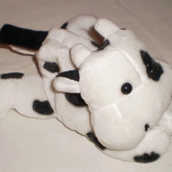 Huggables Soft Toy Beanie Plush Laying Cow Farm Anima - Picture 2 of 4
